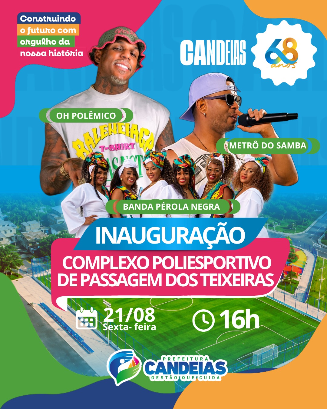 Candeias: Grade de atrações da inauguração do Complexo de Passagem dos Teixeiras é divulgada